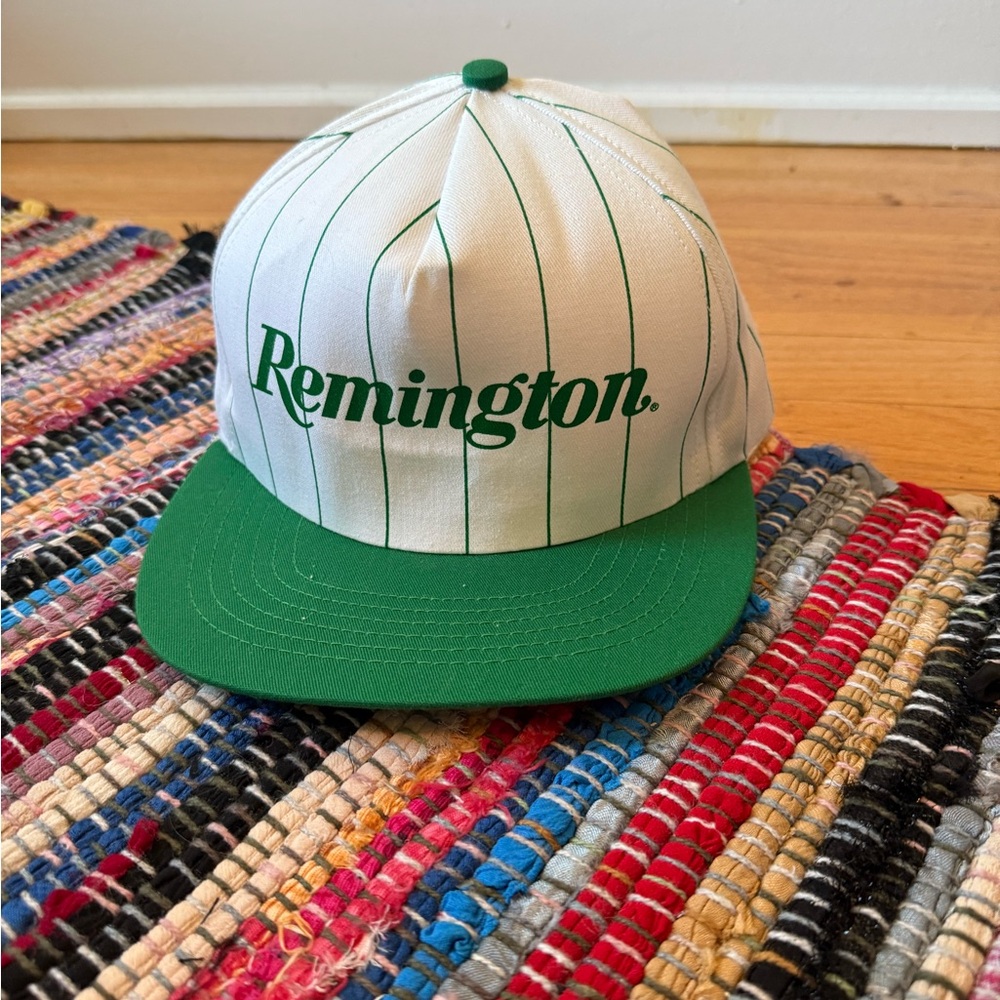 Remington Green and White Striped Hat
